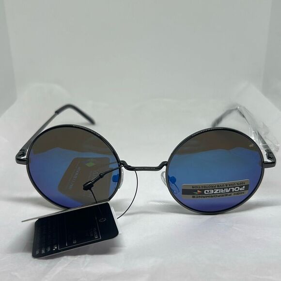 Polarized Mirrored Round Hippie Sunglasses – Model PZ-711050 - Picture 3 of 4
